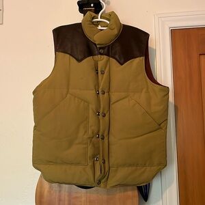 Down feather western vest